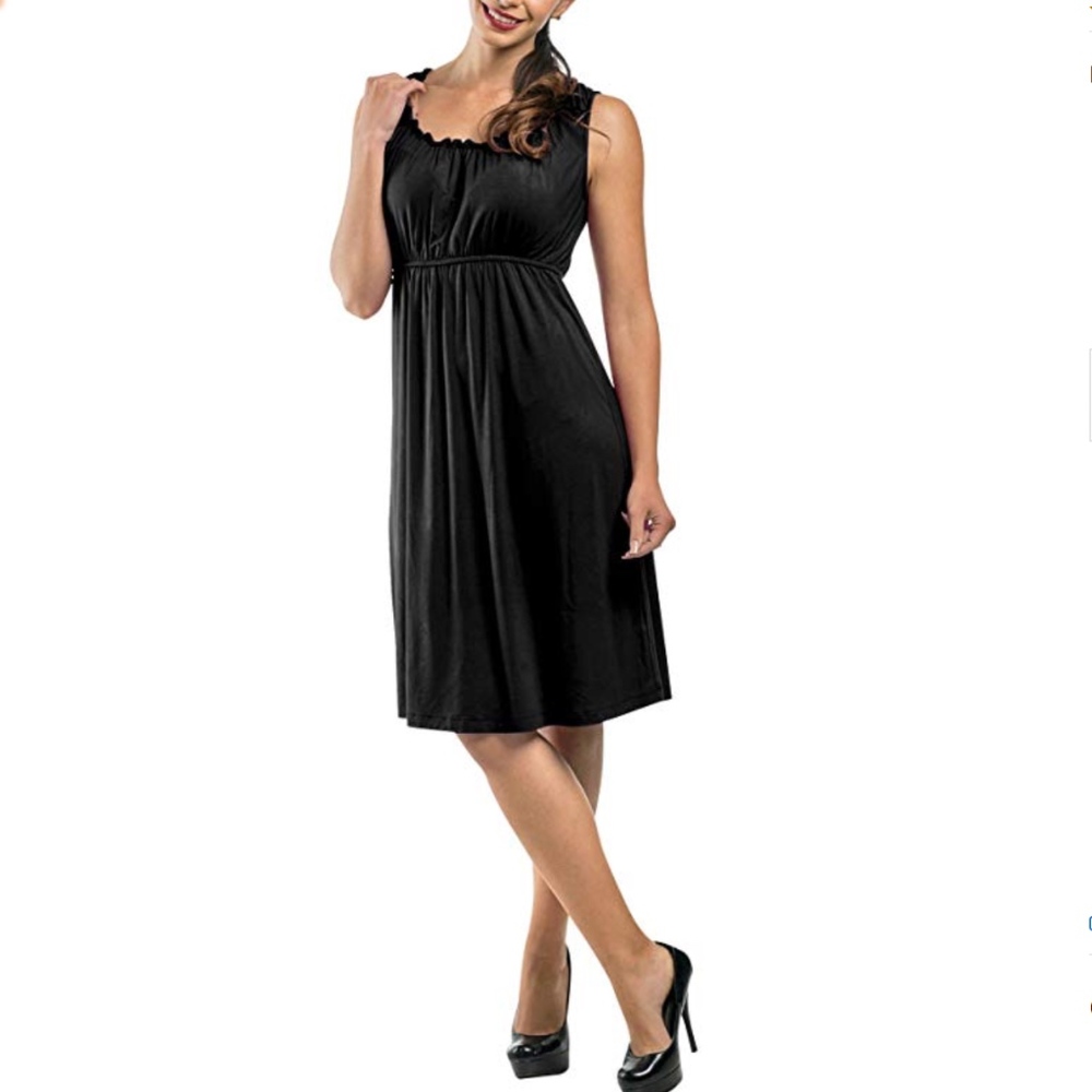 NEW My Bella Mama Empire Waist Maternity Nursing Tank Top Dress
